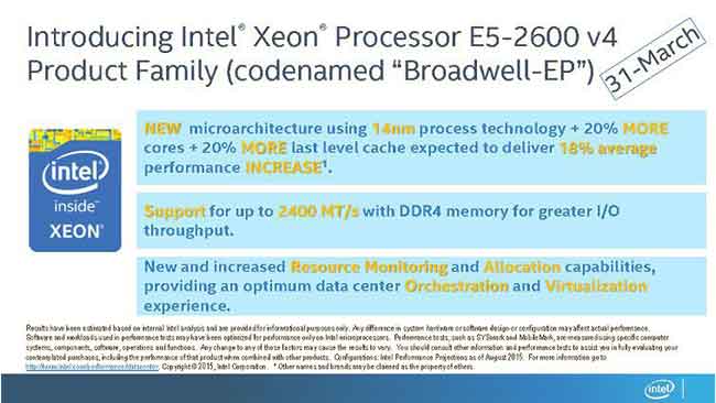 Intel launching Broadwell-EP V4